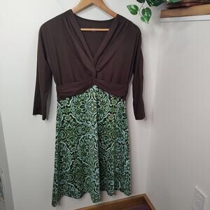 Title Nine Twist Front 3/4 Sleeve Dress Medium